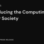 A black background with white text displaying 'April 14, 2025' at the top. Below it, in larger text, is the headline 'Introducing the Computing Honor Society'. At the bottom left corner is the Alterna logo followed by text that reads 'PRESS RELEASE'